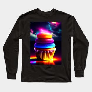 Metallic Cupcake Long Sleeve T-Shirt